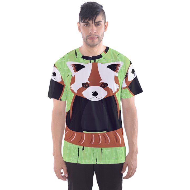 Red Panda Bamboo Firefox Animal Men s Sport Mesh Tee