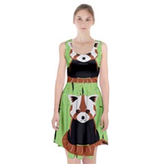 Red Panda Bamboo Firefox Animal Racerback Midi Dress by Nexatart