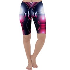 Red 3d  Computer Work Cropped Leggings 