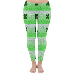 Shamrock Pattern Background Classic Winter Leggings by Nexatart