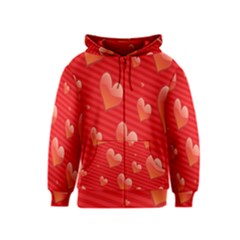 Red Hearts Kids  Zipper Hoodie