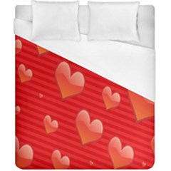 Red Hearts Duvet Cover (california King Size) by Nexatart