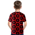 Red Bee Hive Texture Kids  Cotton Tee View2