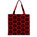 Red Bee Hive Texture Zipper Grocery Tote Bag View1