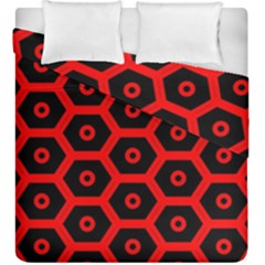 Red Bee Hive Texture Duvet Cover Double Side (king Size) by Nexatart