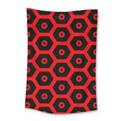 Red Bee Hive Texture Small Tapestry by Nexatart