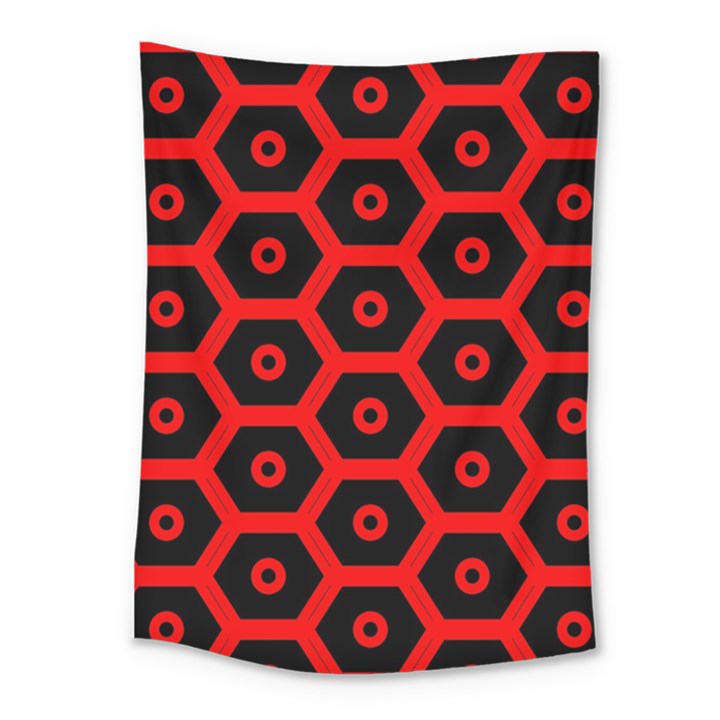 Red Bee Hive Texture Medium Tapestry