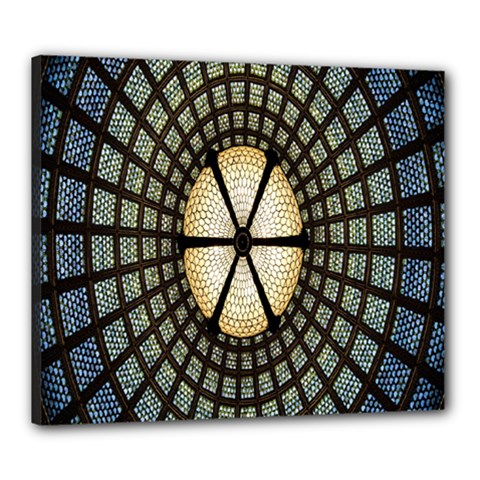 Stained Glass Colorful Glass Canvas 24  X 20  by Nexatart