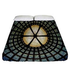 Stained Glass Colorful Glass Fitted Sheet (california King Size)