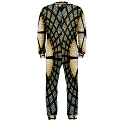 Stained Glass Colorful Glass Onepiece Jumpsuit (men)  by Nexatart