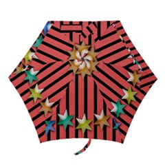 Star Christmas Greeting Mini Folding Umbrellas by Nexatart