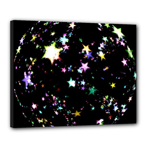 Star Ball About Pile Christmas Canvas 20  X 16  by Nexatart