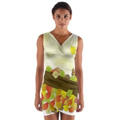 Squirrel Wrap Front Bodycon Dress by Nexatart