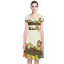 Squirrel Short Sleeve Front Wrap Dress View1