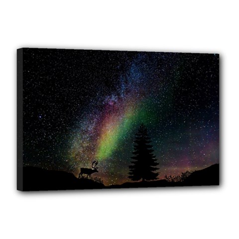 Starry Sky Galaxy Star Milky Way Canvas 18  X 12  by Nexatart