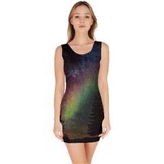 Starry Sky Galaxy Star Milky Way Sleeveless Bodycon Dress