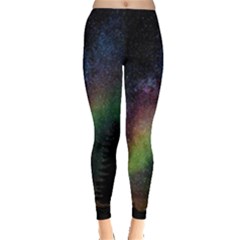 Starry Sky Galaxy Star Milky Way Leggings  by Nexatart