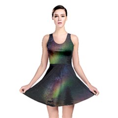 Starry Sky Galaxy Star Milky Way Reversible Skater Dress by Nexatart