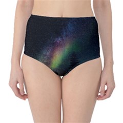 Starry Sky Galaxy Star Milky Way High-waist Bikini Bottoms by Nexatart