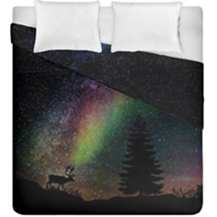 Starry Sky Galaxy Star Milky Way Duvet Cover Double Side (king Size) by Nexatart