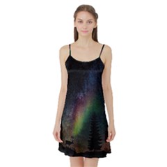 Starry Sky Galaxy Star Milky Way Satin Night Slip by Nexatart