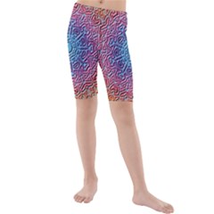 Tile Background Pattern Texture Kids  Mid Length Swim Shorts