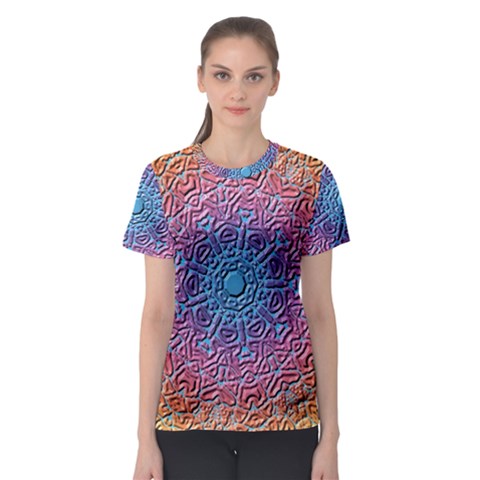 Tile Background Pattern Texture Women s Sport Mesh Tee by Nexatart