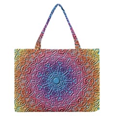 Tile Background Pattern Texture Medium Zipper Tote Bag by Nexatart