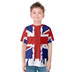 Uk Splat Flag Kids  Cotton Tee