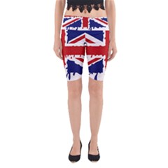 Uk Splat Flag Yoga Cropped Leggings