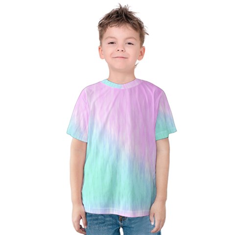 Pink Green Texture                                                       Kid s Cotton Tee by LalyLauraFLM