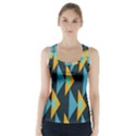 Yellow blue triangles pattern                                              Racer Back Sports Top View1