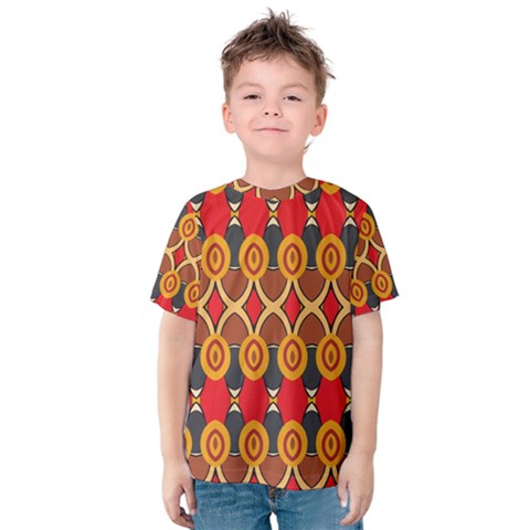 Ovals Pattern                                                         Kid s Cotton Tee by LalyLauraFLM