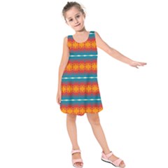 Shapes Rows                               Kid s Sleeveless Dress by LalyLauraFLM