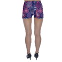 Colorful bohemian purple leaves Skinny Shorts View2