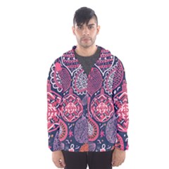 Colorful Bohemian Purple Leaves Hooded Wind Breaker (men) by Brittlevirginclothing