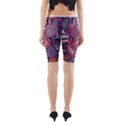 Colorful bohemian purple leaves Yoga Cropped Leggings View2