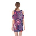 Colorful bohemian purple leaves Shoulder Cutout One Piece View2