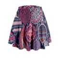 Colorful bohemian purple leaves Mini Flare Skirt View2