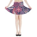 Colorful bohemian purple leaves Mini Flare Skirt View3