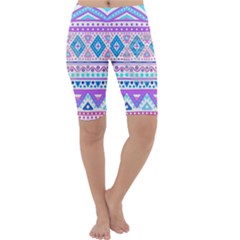 Tribal Pastel Hipster  Cropped Leggings  by Brittlevirginclothing