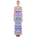 Tribal pastel hipster  Maxi Thigh Split Dress View1