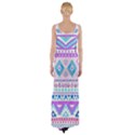 Tribal pastel hipster  Maxi Thigh Split Dress View2