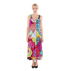 Colorful Hipster Classy Sleeveless Maxi Dress by Brittlevirginclothing