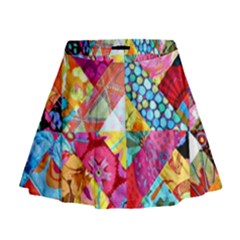 Colorful Hipster Classy Mini Flare Skirt by Brittlevirginclothing