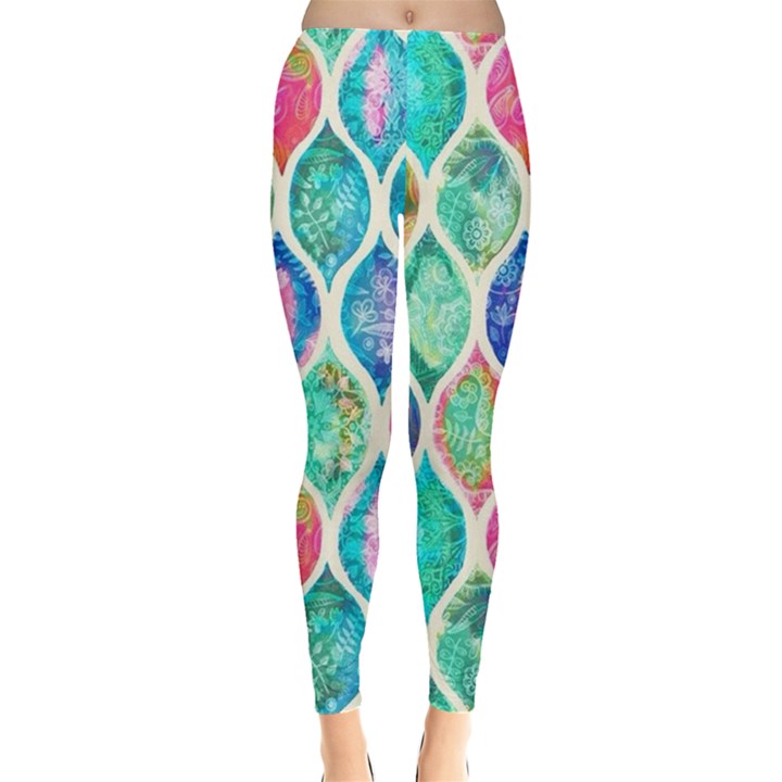 Rainbow moroccan mosaic  Leggings 