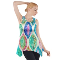 Rainbow Moroccan Mosaic  Side Drop Tank Tunic