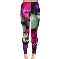 Christmas Garlands Leggings  by Brittlevirginclothing