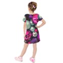 Christmas garlands Kids  Short Sleeve Velvet Dress View2