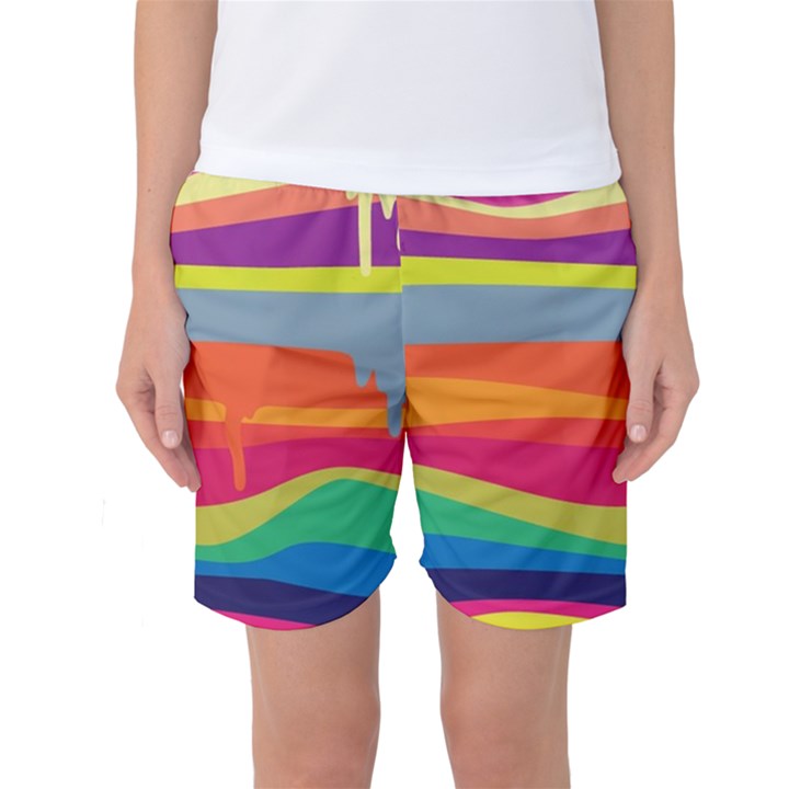 Melting paint Women s Basketball Shorts